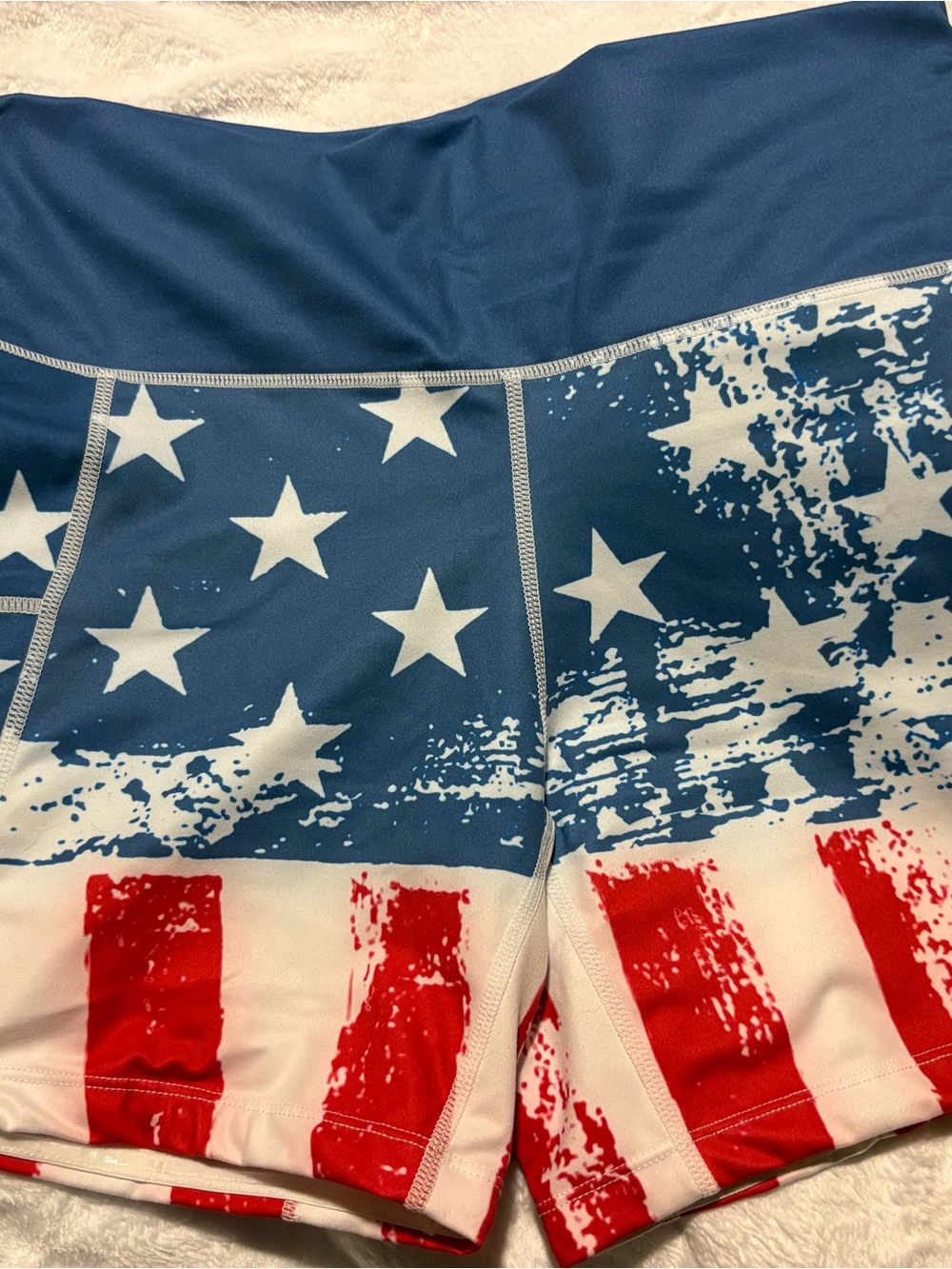 Constantly Varied Gear Women's American Flag Athletic Shorts - Blue, Red, White